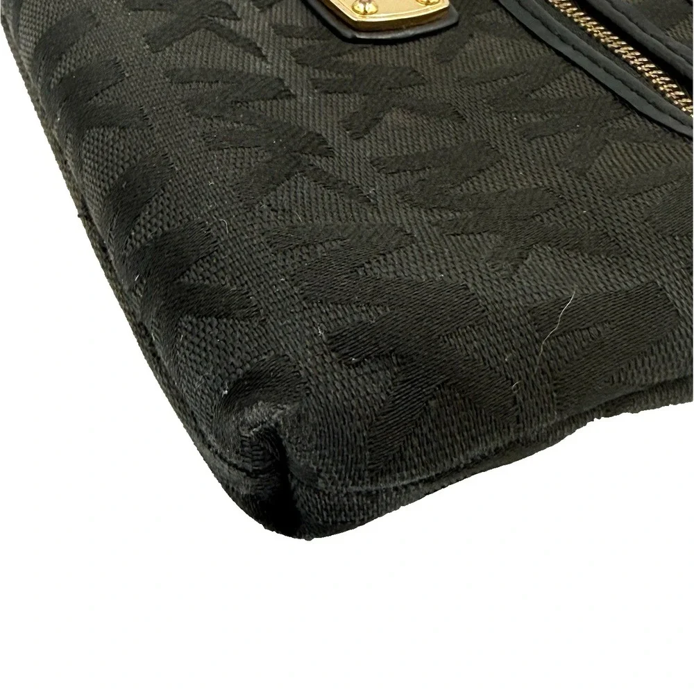 Michael Kors Jet Set Large Wristlet - Black Signature MK‎ Monogram Jacquard